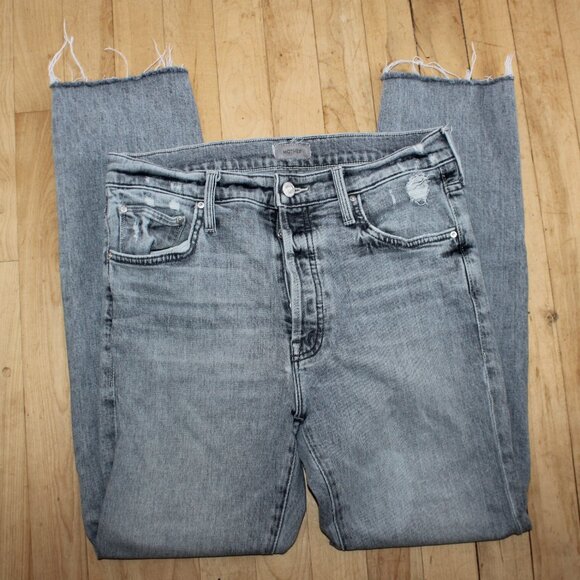 Mother Denim Scrapper Cuff Ankle Fray- Shadows In The Grass - Picture 3 of 5